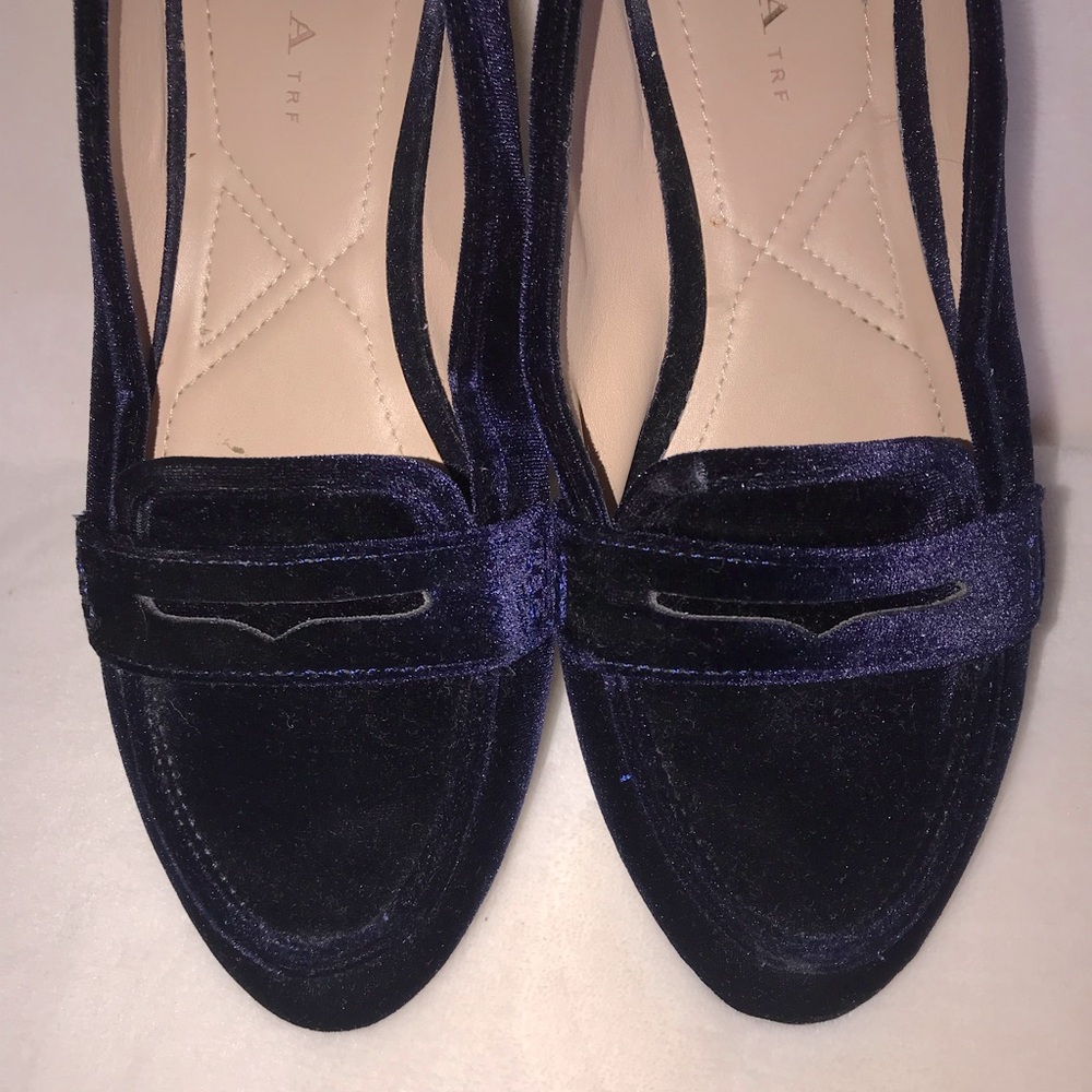 Zara, dark navy loafers, size 7